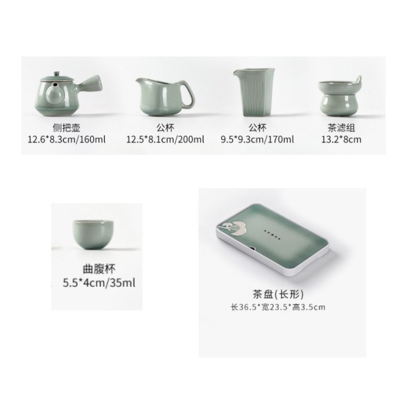 Best Elegant Celadon Porcelain Valuable Japanese Tea Ceremony Set Antique Best Elegant Celadon Porcelain Valuable Japanese Tea Ceremony Set Antique