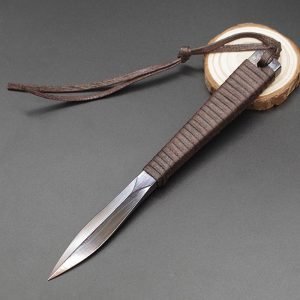 Best Handcrafted Damascus Steel Pu-erh Tea Ceremony Knife With Weaved Rope