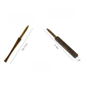 Best Handmade Chinese Antique Brass Tea Ceremony Knife & Needle For Sale