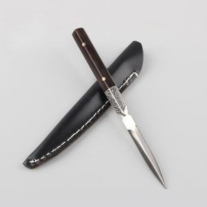 Best Vintage Handcrafted Blackwood Handle And Damascus Steel Tactical Tea Ceremony Knife