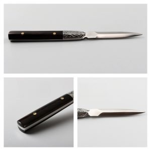 Best Vintage Handcrafted Blackwood Handle And Damascus Steel Tactical Tea Ceremony Knife