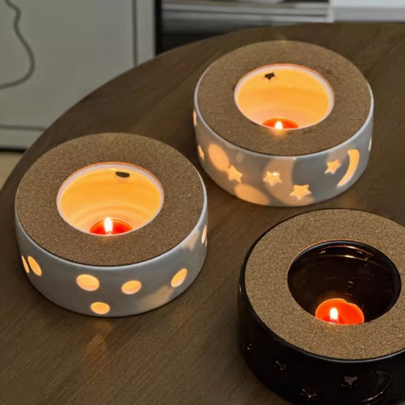 Black And White Star Moon Theme Ceramic Teapot Warmers For Sale Black And White Star Moon Theme Ceramic Teapot Warmers For Sale