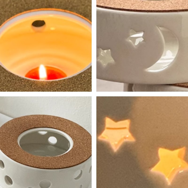 Black And White Star Moon Theme Ceramic Teapot Warmers For Sale Black And White Star Moon Theme Ceramic Teapot Warmers For Sale