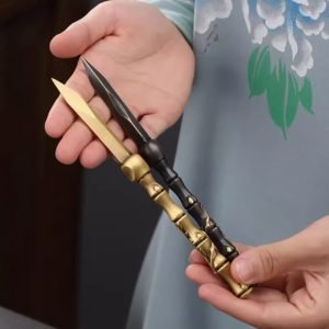 Black And Yellow Handmade Bamboo Joint Shaped Brass Tea Cake Knives