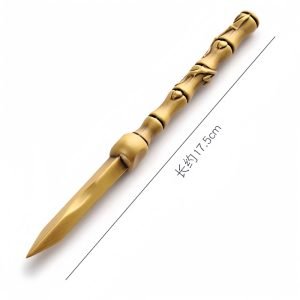 Black And Yellow Handmade Bamboo Joint Shaped Brass Tea Cake Knives