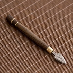 Blackwood And Rosewood Alloy Antique Chinese Pu Erh Tea Cake Knife Needle