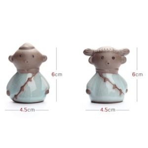 Boy And Girl Purple Clay Ge Kiln Tea Pet In Chinese Gongfu Tea Ceremony