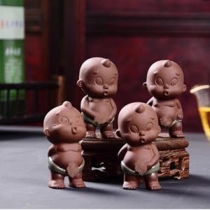Chinese Gongfu Tea Accessories Zisha Handmade Tea Pet Cute Four Emotions Peeing Pee Boy