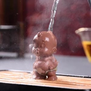 Chinese Gongfu Tea Accessories Zisha Handmade Tea Pet Cute Four Emotions Peeing Pee Boy
