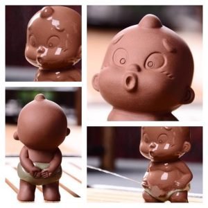 Chinese Gongfu Tea Accessories Zisha Handmade Tea Pet Cute Four Emotions Peeing Pee Boy