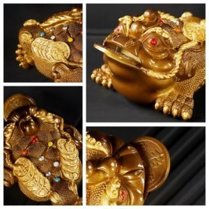 Chinese Gongfu Tea Ceremony Resin Color Changing Golden Toad Tea Pet For Sale