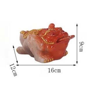 Chinese Gongfu Tea Ceremony Resin Color Changing Golden Toad Tea Pet For Sale