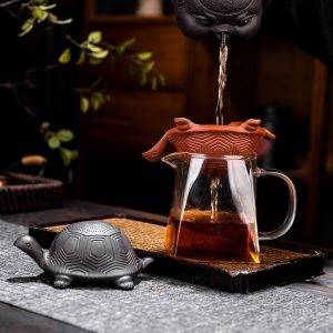 Chinese Gongfu Tea Ceremony Tea Pet Purple Clay Turtle With Turtle Shell Tea Infuser