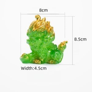 Chinese Green And Red Color Changing Resin Gongfu Tea Pet Dragon