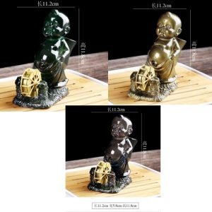 Chinese Handcraft Zisha Color Changing Pee Boy Peeing And Water Wheel Gongfu Tea Pet