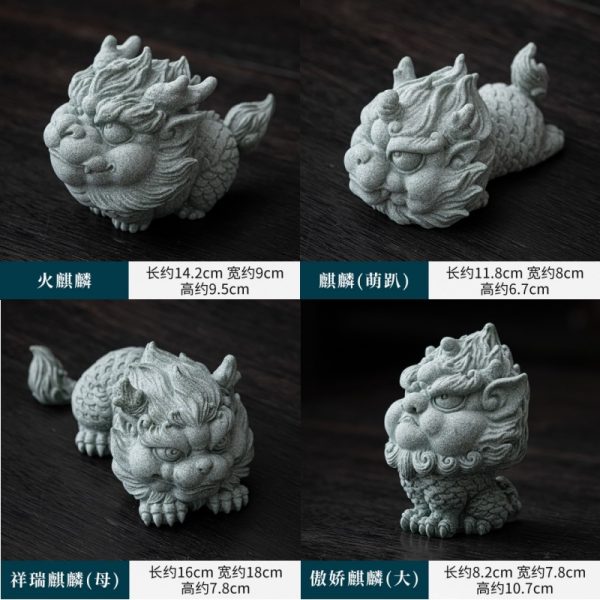 Chinese Tea Ceremony Blue Sandstone Chinese Kirintea Pet Have Good Meaning