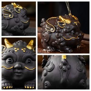 Chinese Traditional Ancient Apsaras Small Pixiu Gongfu Purple Clay Tea Pet
