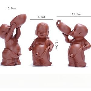 Chinese Yixing Antique Cute Pee Pee Boy Purple Clay Tea Pet Gongfu Tea Accessories