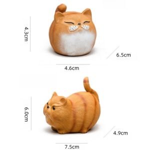 Chinese Yixing Purple Clay Cute Yellow And Black Fat Cat Tea Pet Gongfu Tea Ceremony