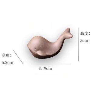 Chinese Yixing Purple Clay Handmade Cute Whale Gongfu Spitting Tea Pets
