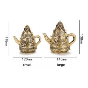 Creative Bamboo Shoots Shaped Handmade Antique Brass Teapots For Sale