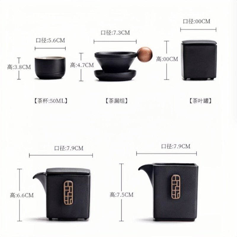 Creative Black And Green Ceramic Japanese Tea Service Gift Sets For Sale Creative Black And Green Ceramic Japanese Tea Service Gift Sets For Sale