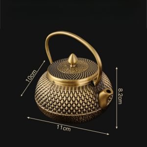 Creative Elegant Handcrafted Woven Brass Teapot Vintage With Lifting Beam Handle