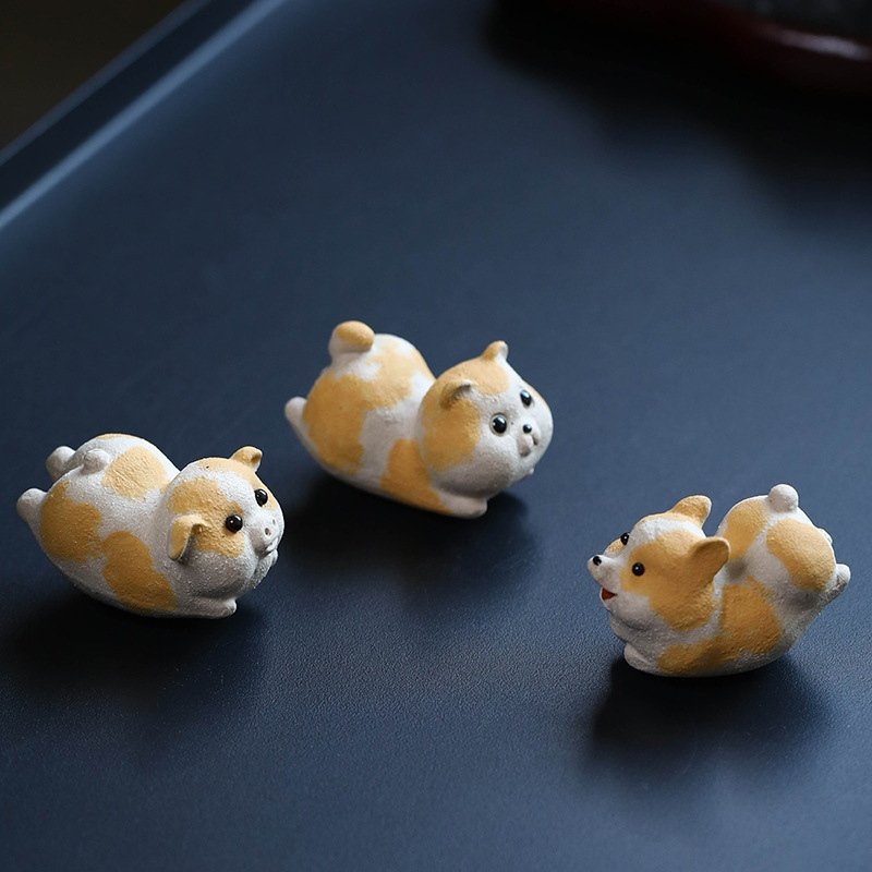 Creative Handmade Cute Running Small Animal Purple Clay Tea Pets For Sale Creative Handmade Cute Running Small Animal Purple Clay Tea Pets For Sale