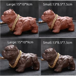 Creative Large And Small Purple Clay Prosperity Traditional Gongfu Dog Tea Pets For Sale