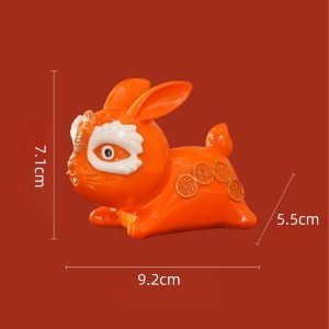 Creative Red And Yellow Color Changing Bunny Traditional Chinese Gongfu Tea Pet