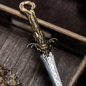 Dragon Theme Handmade Tactical Copper And Stainless Steel Tea Cake Knife For Sale