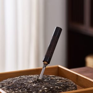 Dragon And Horse Pattern Traditional Blackwood And Damascus Steel Tea Ceremony Knife