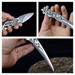 Flower And Dragon Theme Antique Tactical Ceremonial Tea Knives For Sale