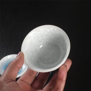 3.71fl Oz/110ml Crystalline Glaze Gradient Yellow Round Gaiwan