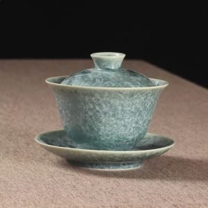 6.76fl Oz/200ml Crystalline Glaze Emerald Dark Green Ceramic Gaiwan