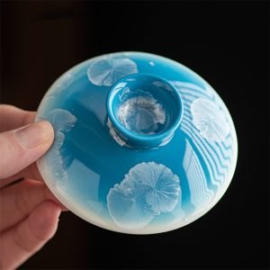 6.41fl Oz/190ml Crystalline Glaze Night Sky Jellyfish Gaiwan