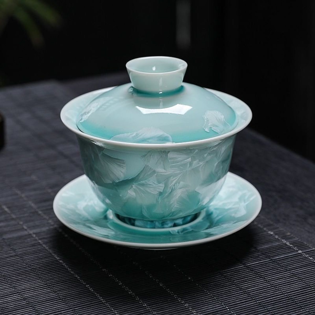 Oz/140ml Crystalline Glaze Antique Chinese Ceramic Gaiwan