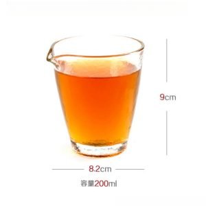 Handcraft Japanese Wave Pattern Round Clear Glass Heat-resisting Gong Dao Bei For Gongfu Tea Ceremony
