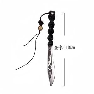 Handcrafted Stainless Steel Pu Erh Tea Cake Knife With Leather Sheath And Tassel