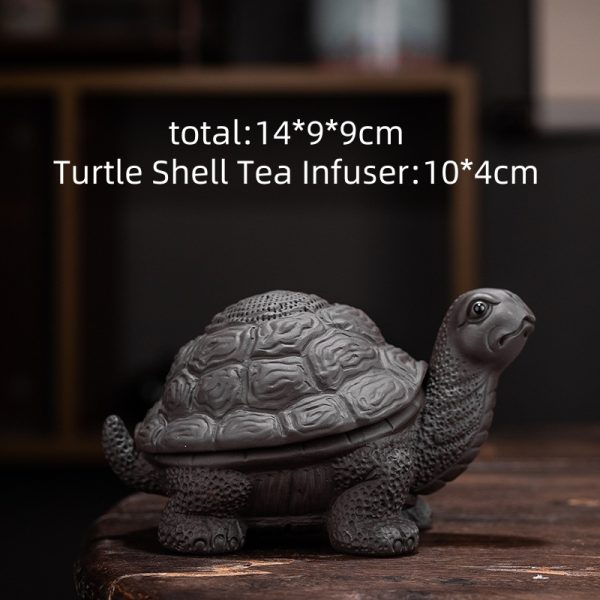 Handmade Chinese Tea Ceremony Tea Pet Clay Turtle With Turtle Shell Tea Infuser