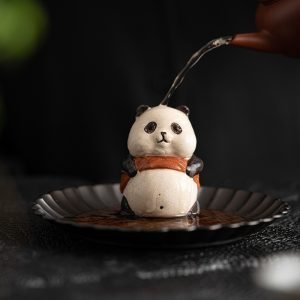 Handmade Purple Clay Chinese Mini Cute Panda Tea Pet Gongfu Tea Accessories