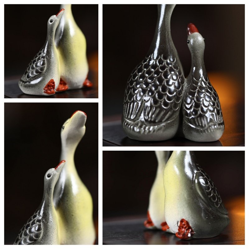 Handmade Yixing Purple Clay Color Changing Cute Swan Gongfu Tea Pet Gongfu Tea Accessories Handmade Yixing Purple Clay Color Changing Cute Swan Gongfu Tea Pet Gongfu Tea Accessories