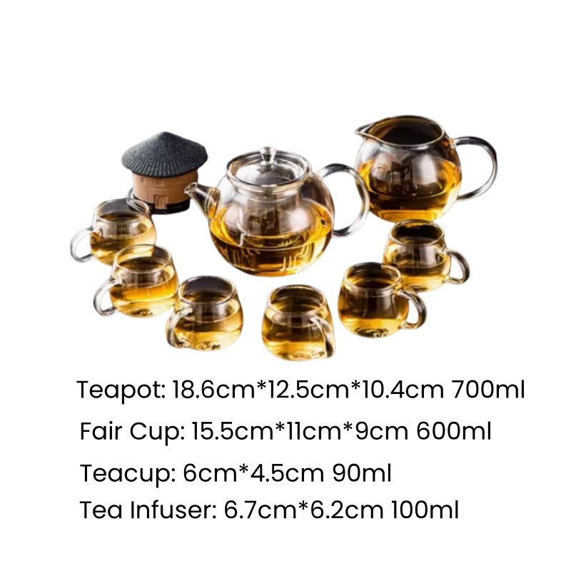 High Borosilicate Antique Clear Tea Set Glass For Blooming Tea High Borosilicate Antique Clear Tea Set Glass For Blooming Tea