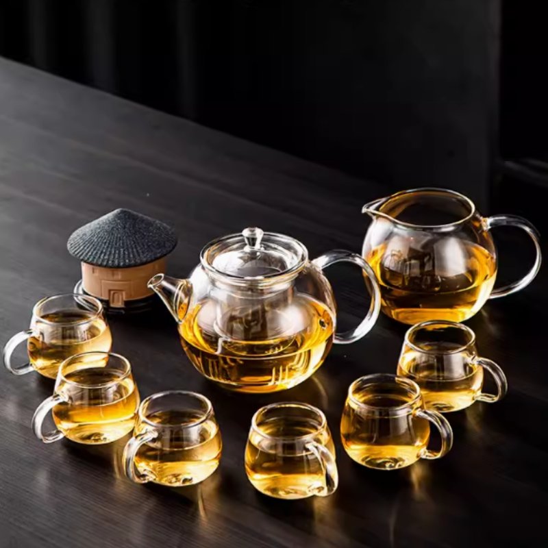High Borosilicate Antique Clear Tea Set Glass For Blooming Tea High Borosilicate Antique Clear Tea Set Glass For Blooming Tea