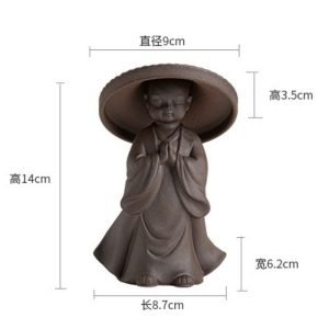 Japanese Straw Hat Boy Antique Personalized Gilt Iron Uranium Handmadetea Pet