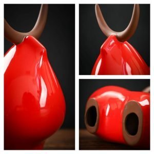 Large And Small Traditional Chinese Gongfu Cute Red Calf Tea Pets China For Sale