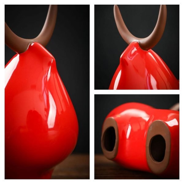 Large And Small Traditional Chinese Gongfu Cute Red Calf Tea Pets China For Sale