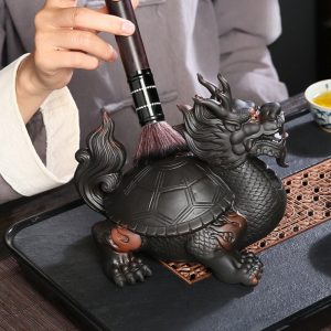 Large Handmade Dragon Turtle Purple Clay Tea Pet In Chinese Gongfu Tea Accessories