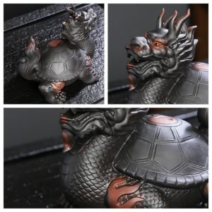 Large Handmade Dragon Turtle Purple Clay Tea Pet In Chinese Gongfu Tea Accessories