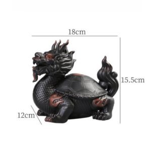 Large Handmade Dragon Turtle Purple Clay Tea Pet In Chinese Gongfu Tea Accessories